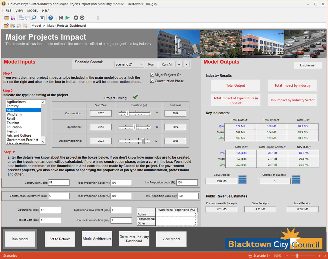 Inter-Industry and Major Projects Impact (Inter-Industry Module Blacktown)