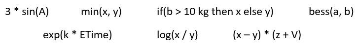 Example Expressions